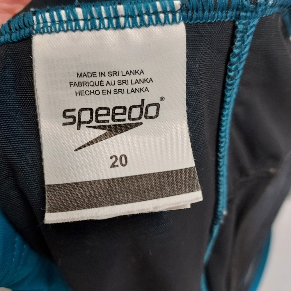 Speedo Teal Blue One Piece Swimsuit Halter Ruched Plus Size Women's Size 20 - Picture 6 of 8